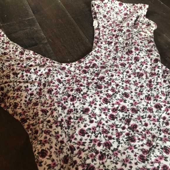 GARAGE Mini Dress Floral Print Cross Back - Picture 3 of 3